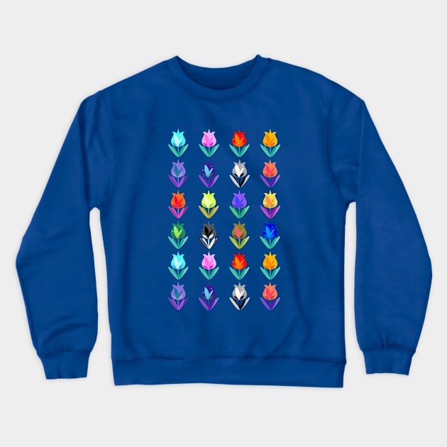 Nocturne Tulip Garden Crewneck Sweatshirt by nocturne-design